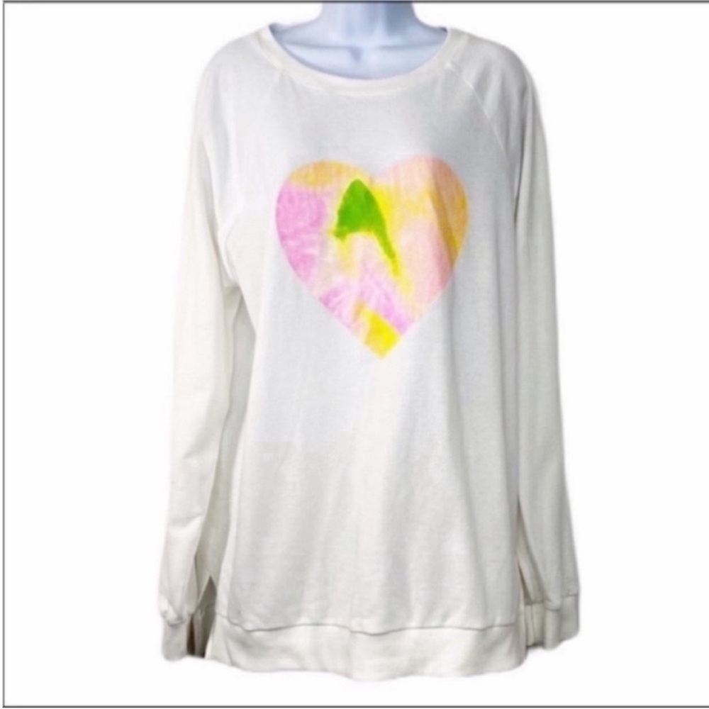 EASEL Spread love Heart sweatshirt top M - Picture 4 of 8